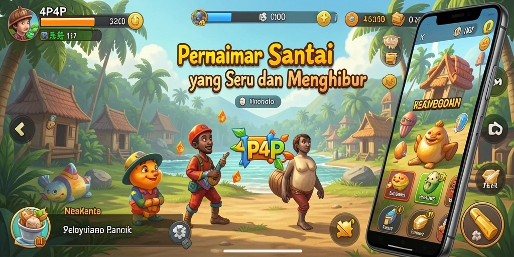 Tampilan gameplay 4P4P yang seru dan menyenangkan.