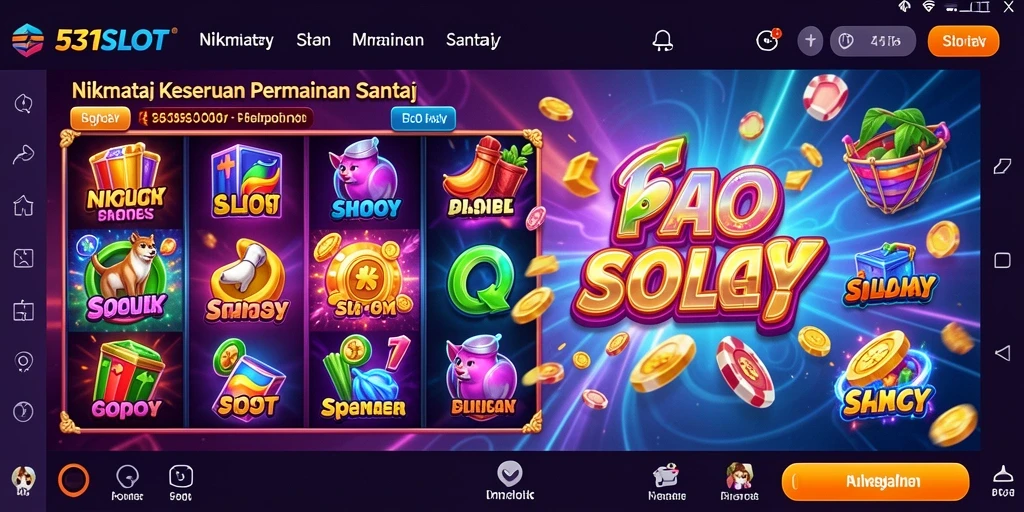 Tampilan utama 531SLOT dengan grafis yang memukau dan gameplay yang menarik.