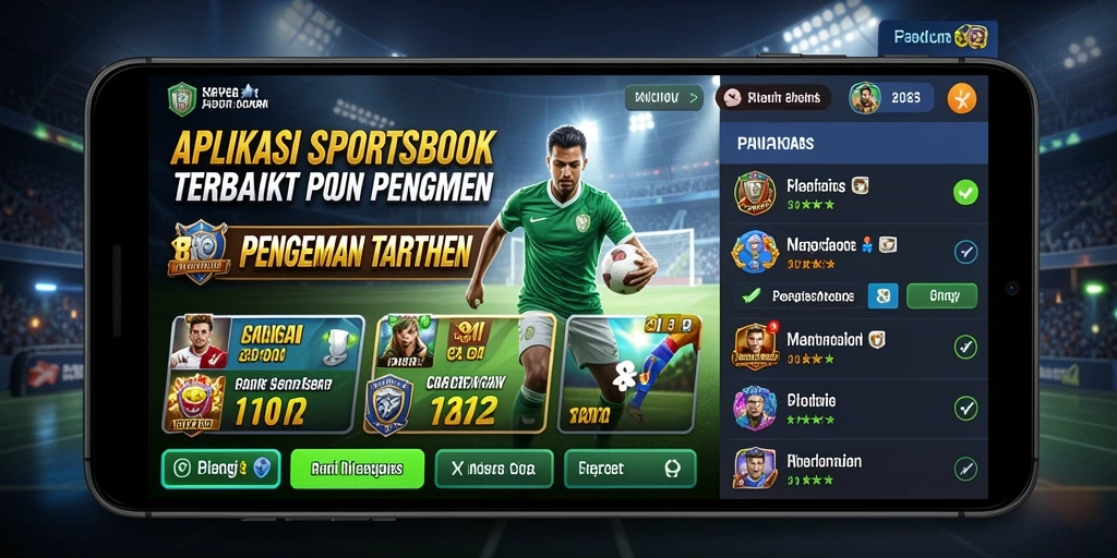Screenshot utama 8II menunjukkan fitur taruhan olahraga yang interaktif.