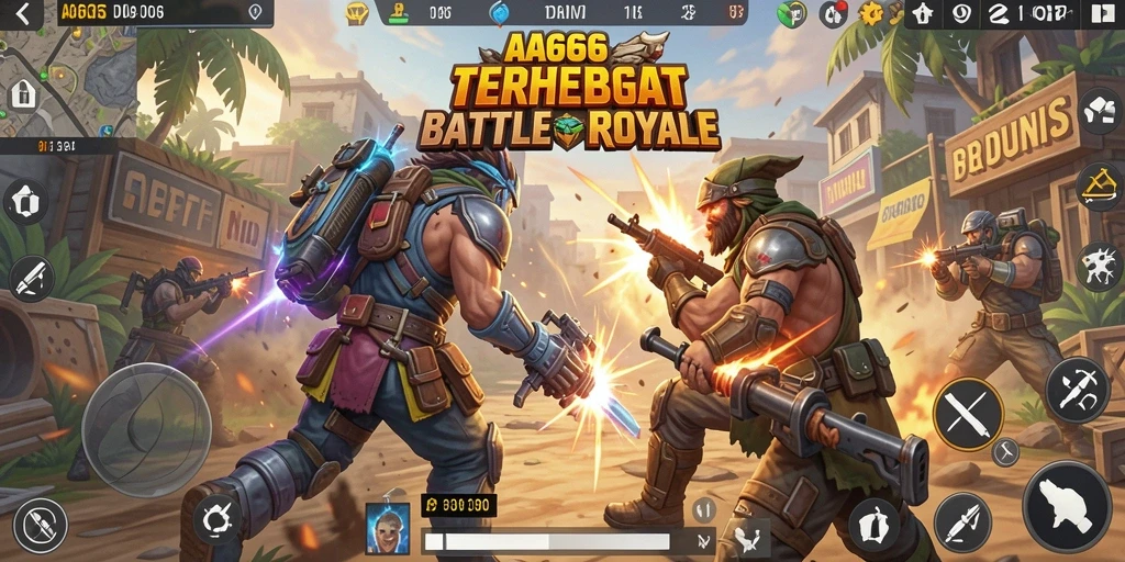 Gameplay seru dalam pertarungan intens Battle Royale.