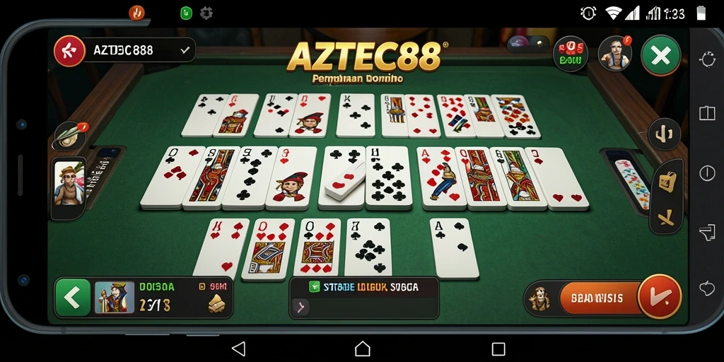 Gameplay seru AZTEC88 dalam permainan Domino yang menantang.