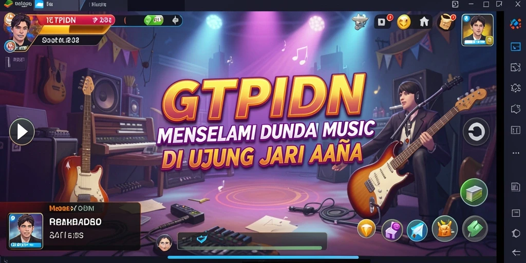 Tampilan permainan GTPIDN menampilkan interaksi musik yang seru.