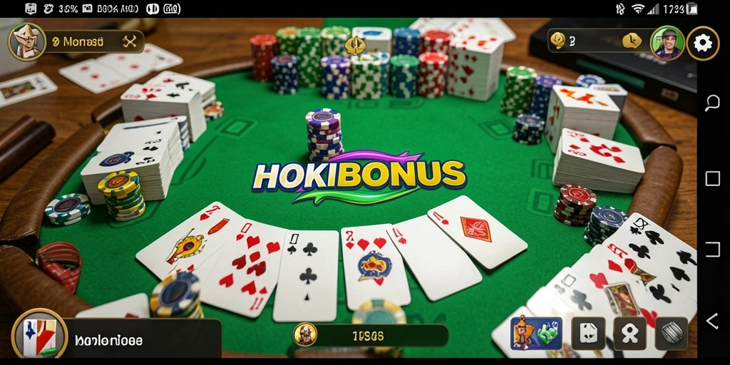 Tampilan gameplay HOKIBONUS yang menarik saat bermain Gaple.