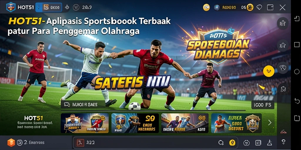 Tampilan utama HOT51 dengan berbagai jenis taruhan olahraga.