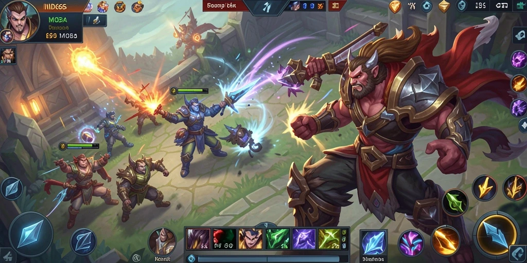 Screenshot IND666 menampilkan aksi seru dalam permainan MOBA.