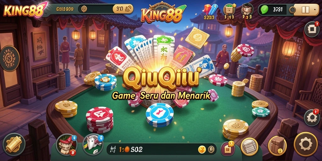 Gameplay QiuQiu seru di KING88 dengan fitur interaktif.