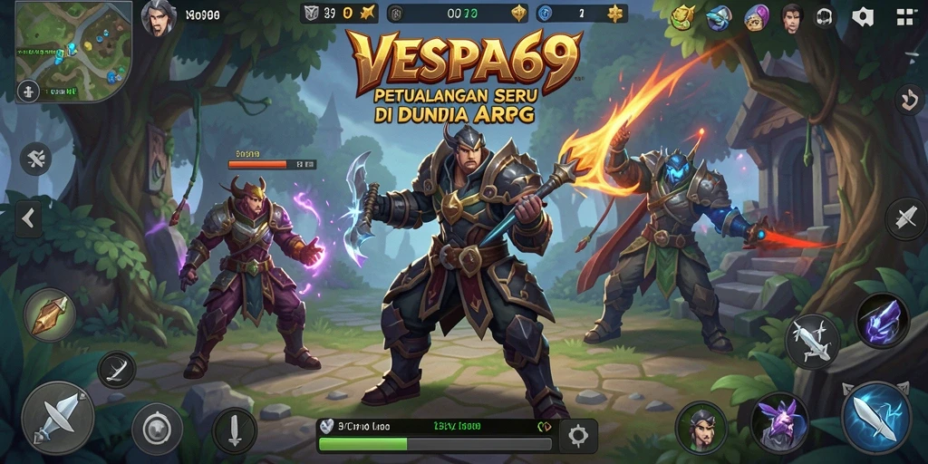 Tangkapan layar dari gameplay VESPA69 yang menunjukkan aksi seru dalam pertempuran.