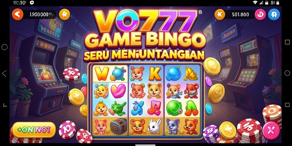 Tampilan antarmuka gameplay Bingo yang menarik dan interaktif.